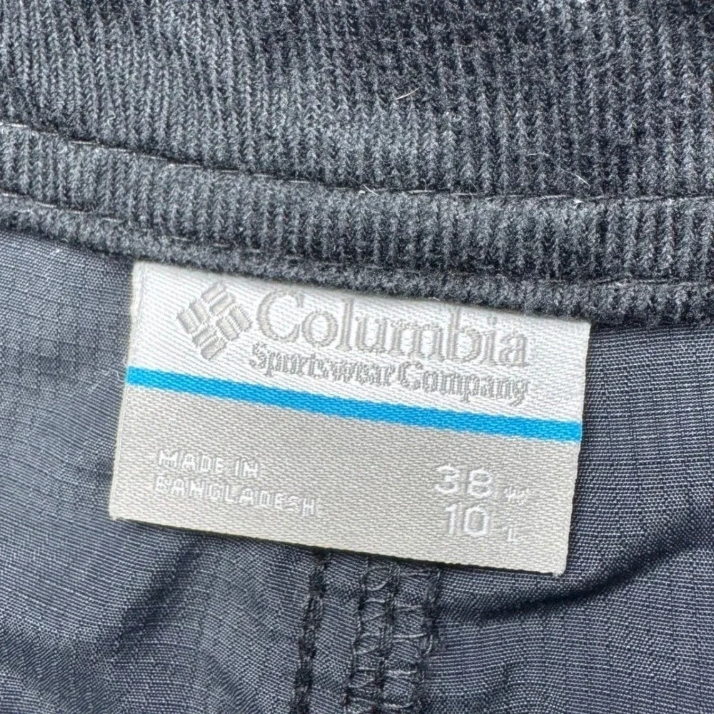 Columbia Kestrel Trail Cargo Shorts Black Mens 38x10 Gorpcore Activewear Dadcore